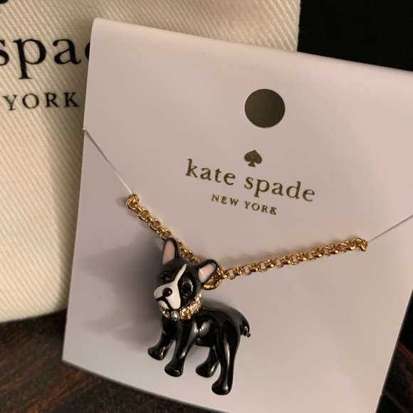 Ma Cherie Kate spade Frenchie black dog necklace - Picture 3 of 4